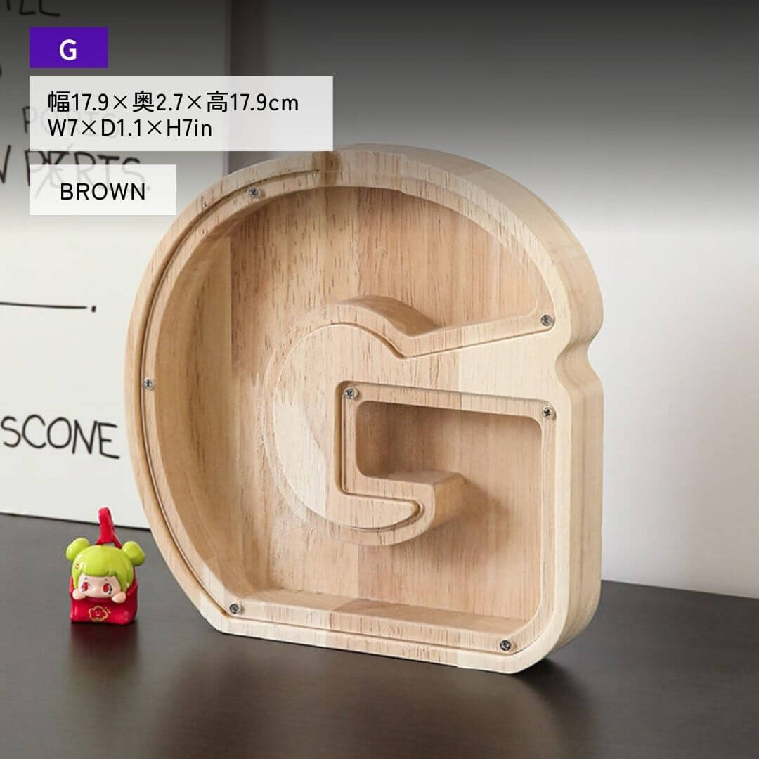 Vitrine en bois Alphabet