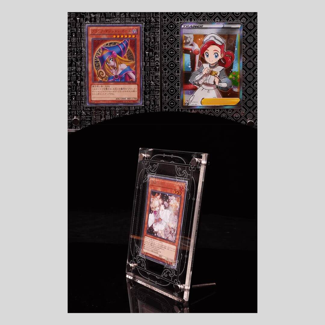 Cadre acrylique pour présentoir de cartes avec fond