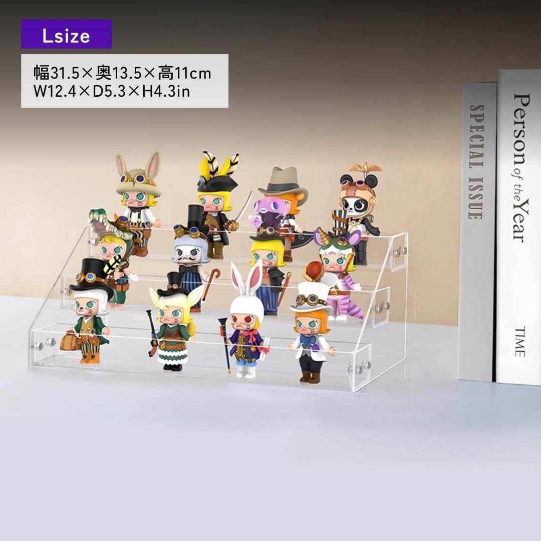 Stepped transparent display stand
