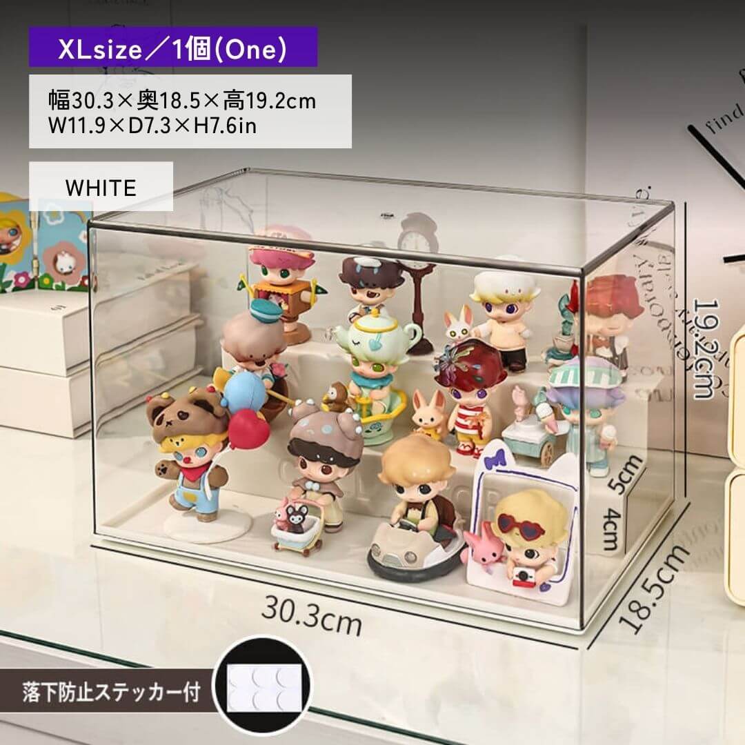 白ひな壇付きディスプレイケース
