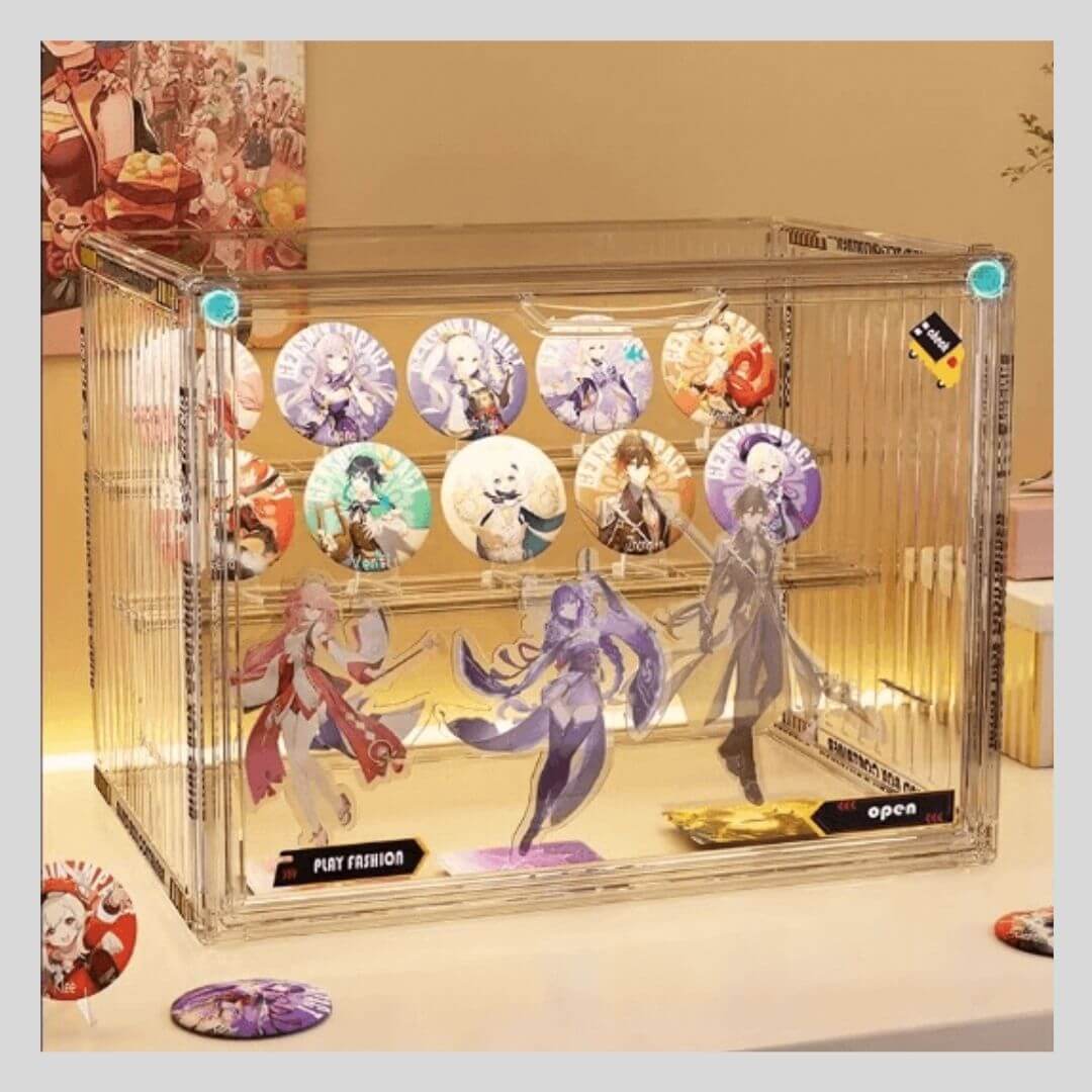 Acrylic display box with pedestal