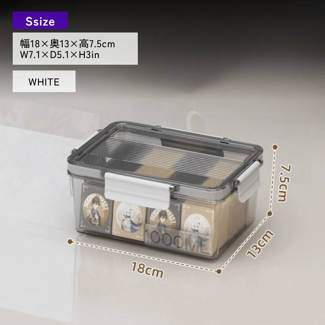 Boîte transparente avec couvercle