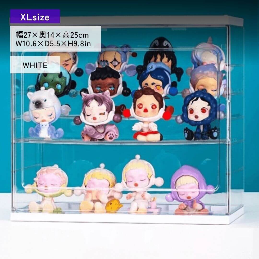 Vitrine avec séparateurs et portes