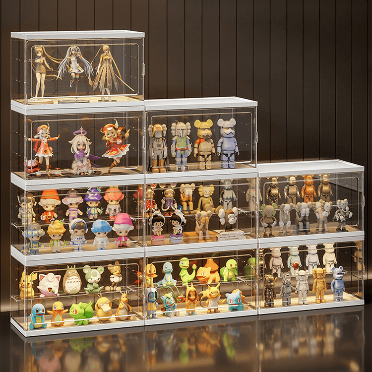 Vitrine avec séparateurs et portes
