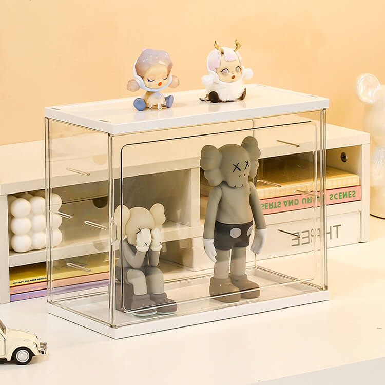Vitrine avec séparateurs et portes