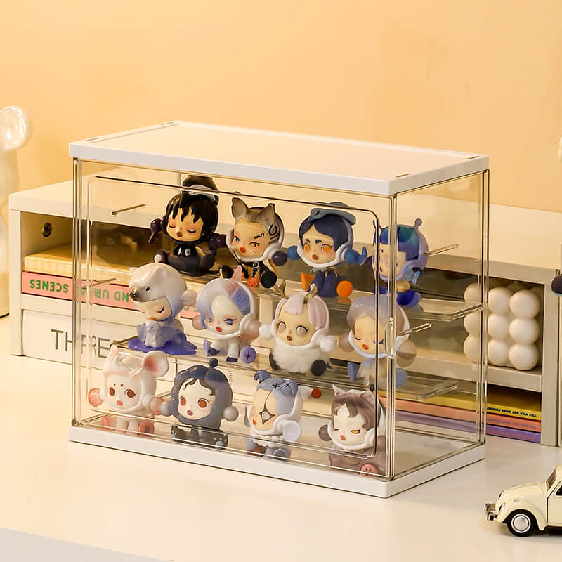 Vitrine avec séparateurs et portes