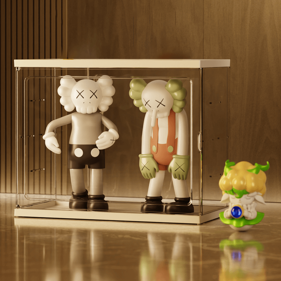 Vitrine avec séparateurs et portes