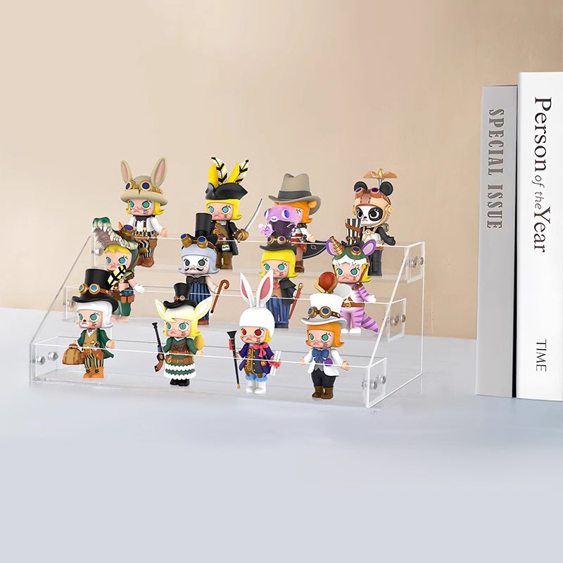 Stepped transparent display stand