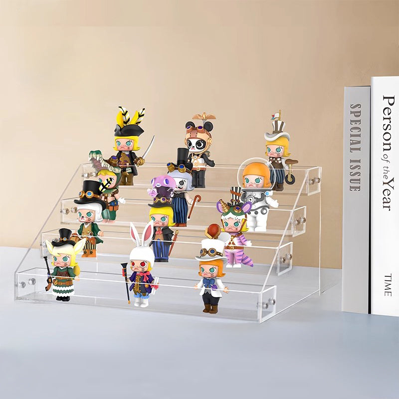Stepped transparent display stand