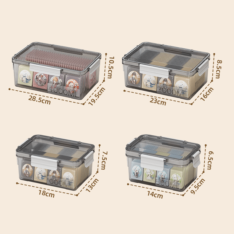 Boîte transparente avec couvercle