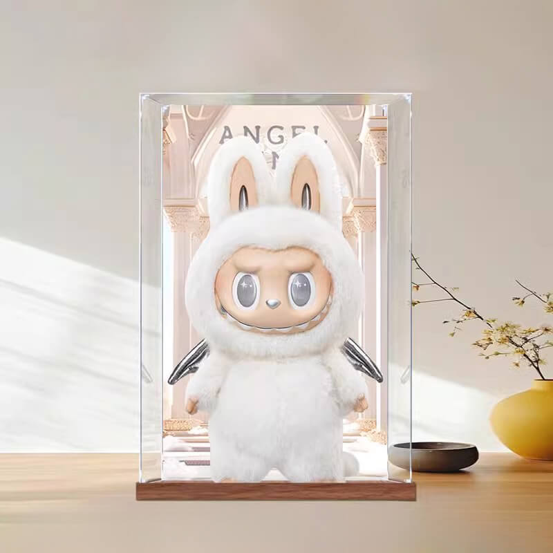 Grande vitrine à figurines avec piédestal (avec fond)