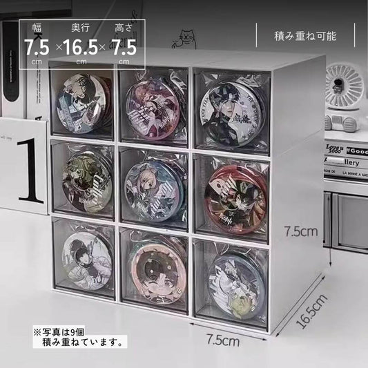 Drawer-type badge storage box