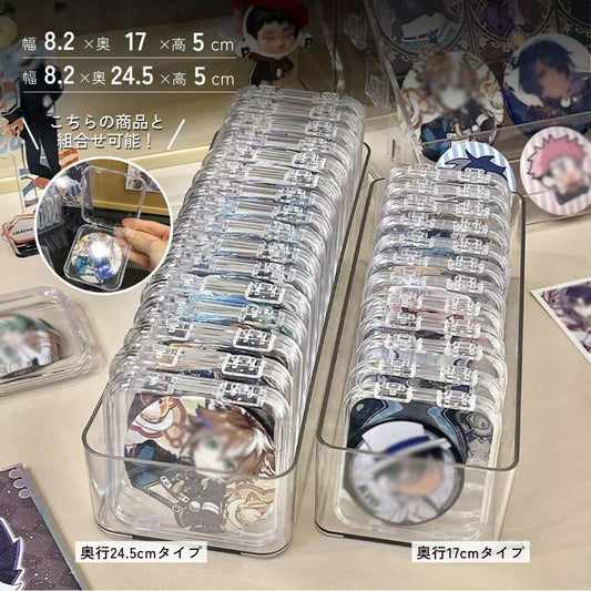 Clear box for storing can badges