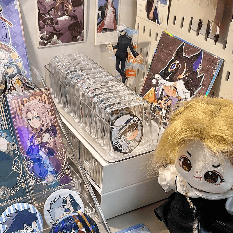 Boîte transparente pour ranger les badges de canettes