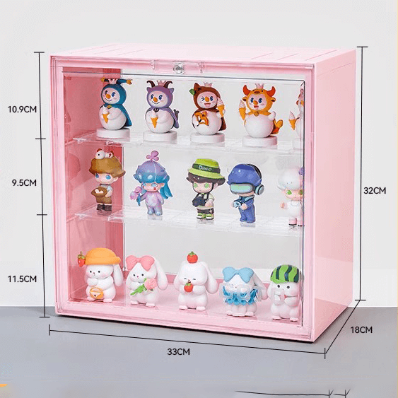Boîte de présentation colorée avec porte magnétique