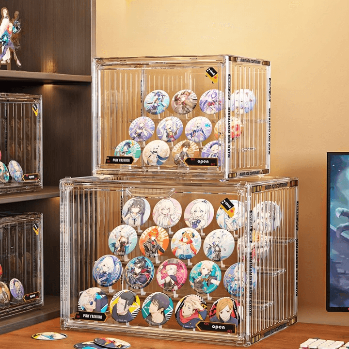 Acrylic display box with pedestal