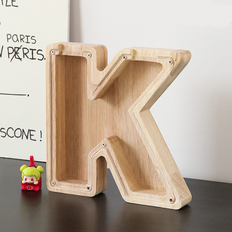 Vitrine en bois Alphabet