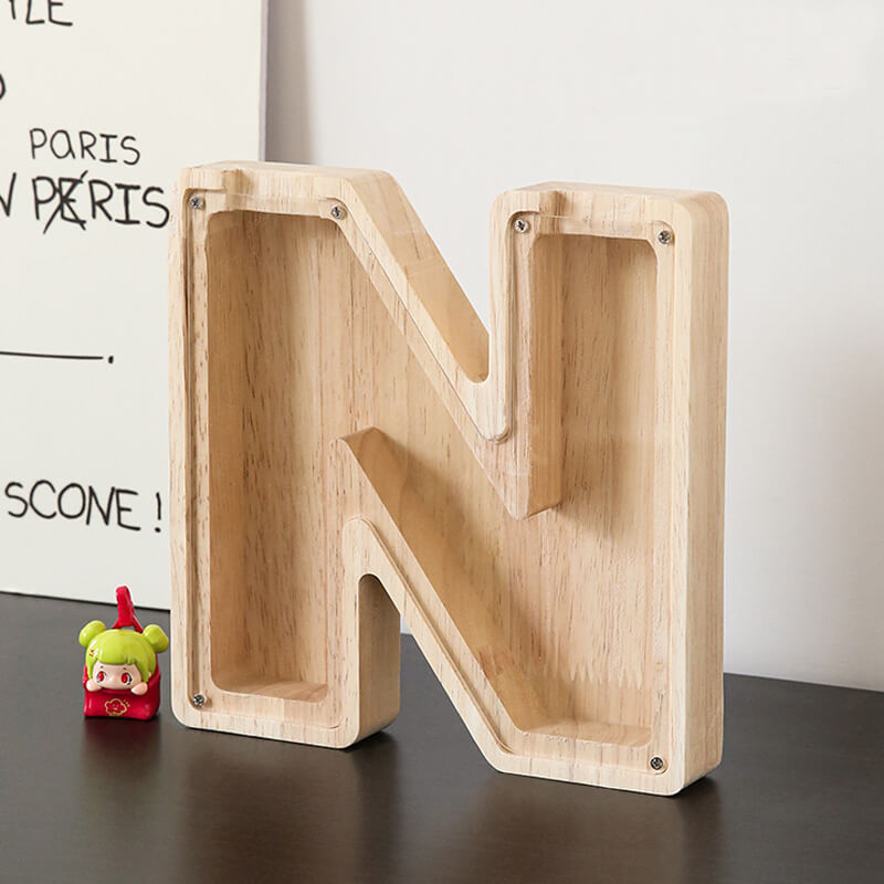 Vitrine en bois Alphabet