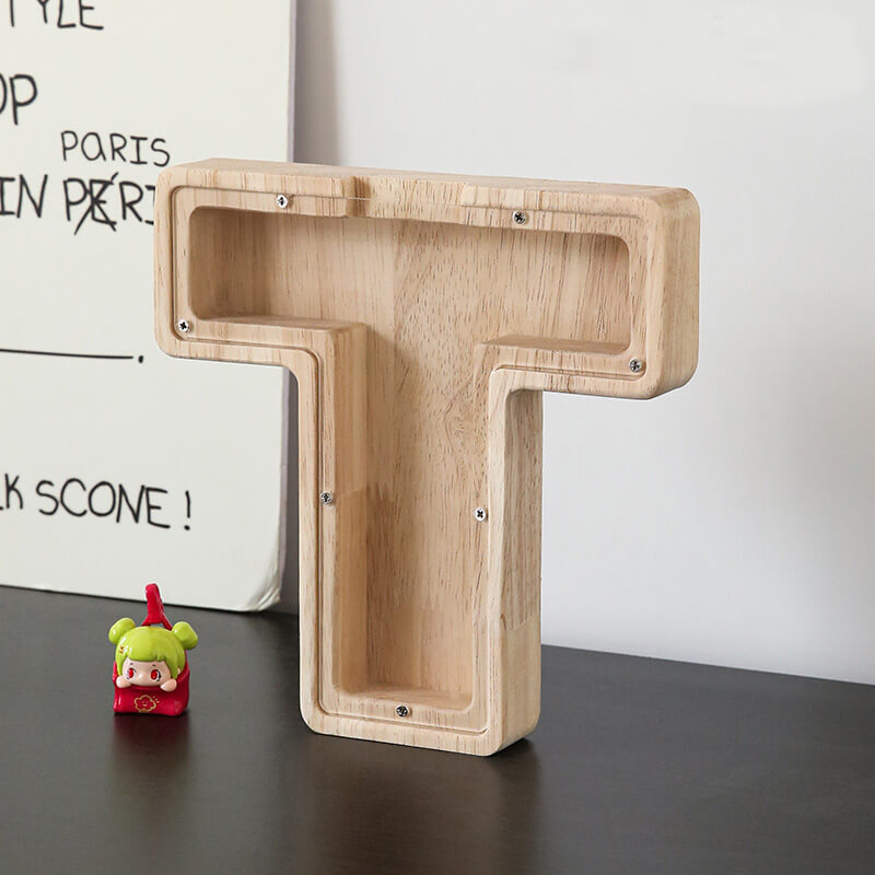 Vitrine en bois Alphabet