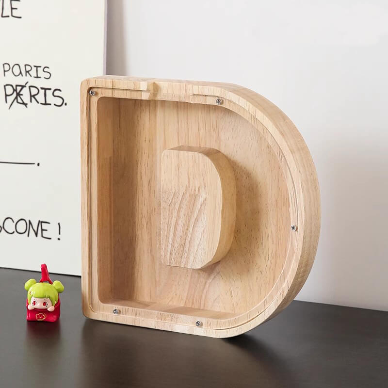 Vitrine en bois Alphabet