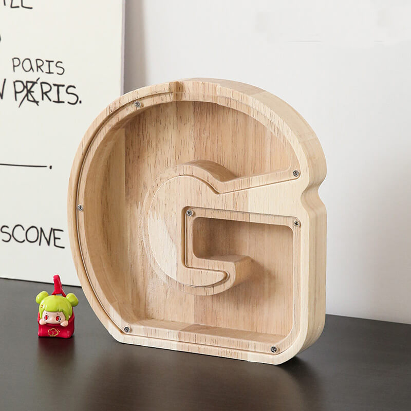 Vitrine en bois Alphabet