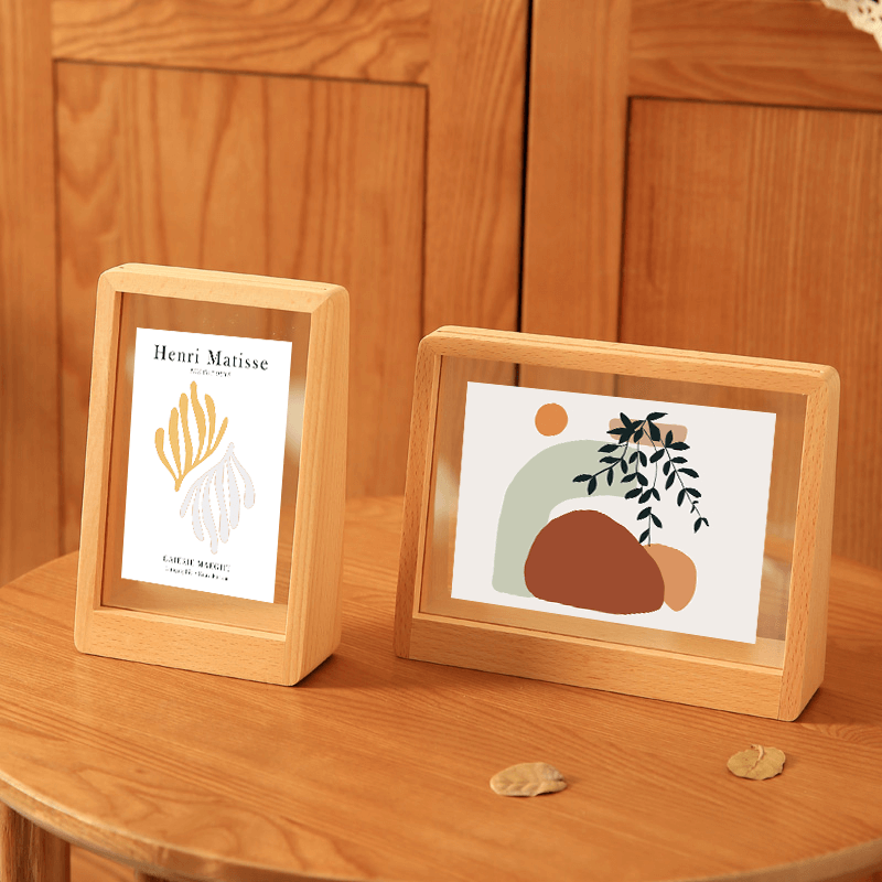 Cadre photo design horizontal en bois