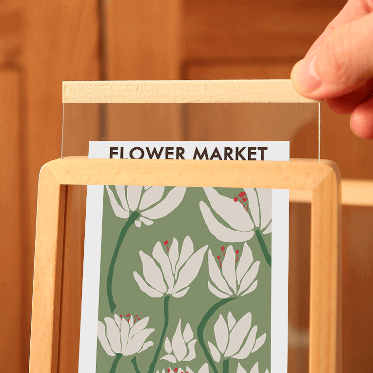 Cadre photo vertical en bois