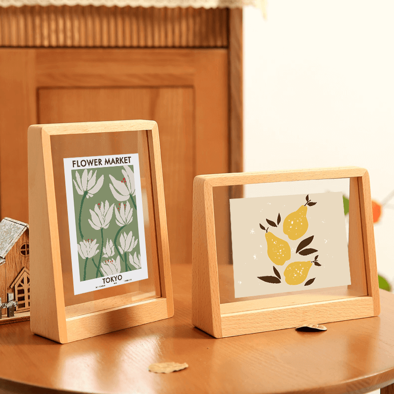 Cadre photo vertical en bois