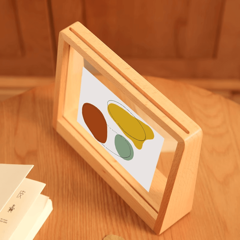 Cadre photo design horizontal en bois