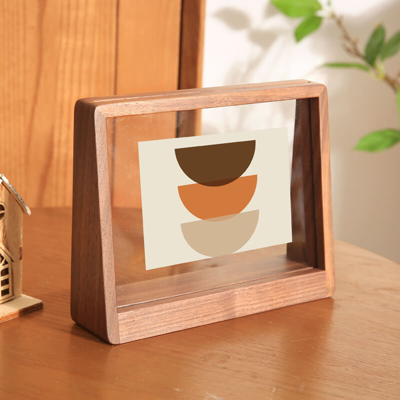 Cadre photo design horizontal en bois