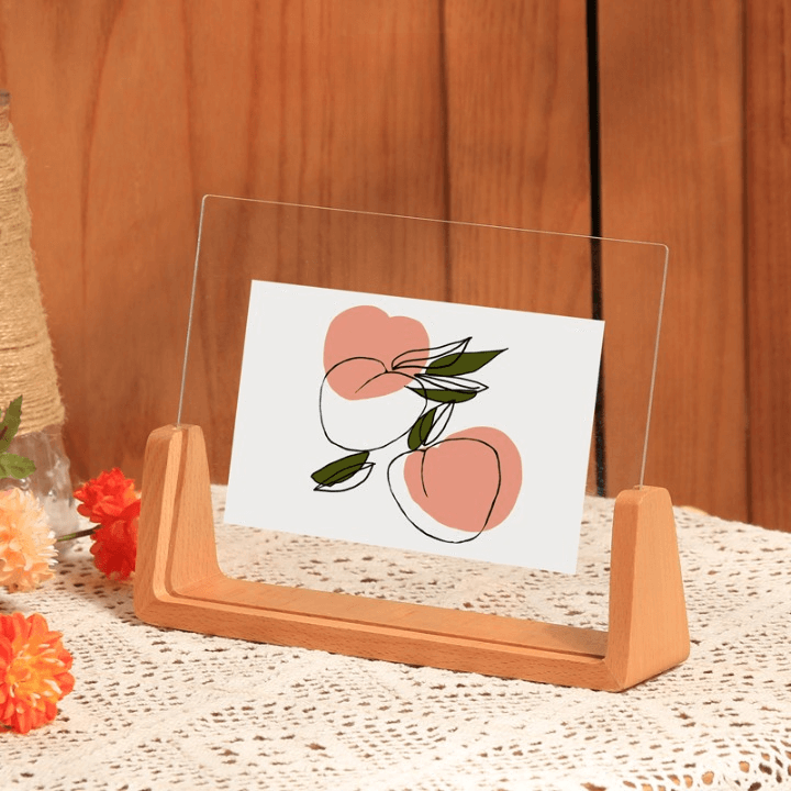 Cadre photo design horizontal en bois