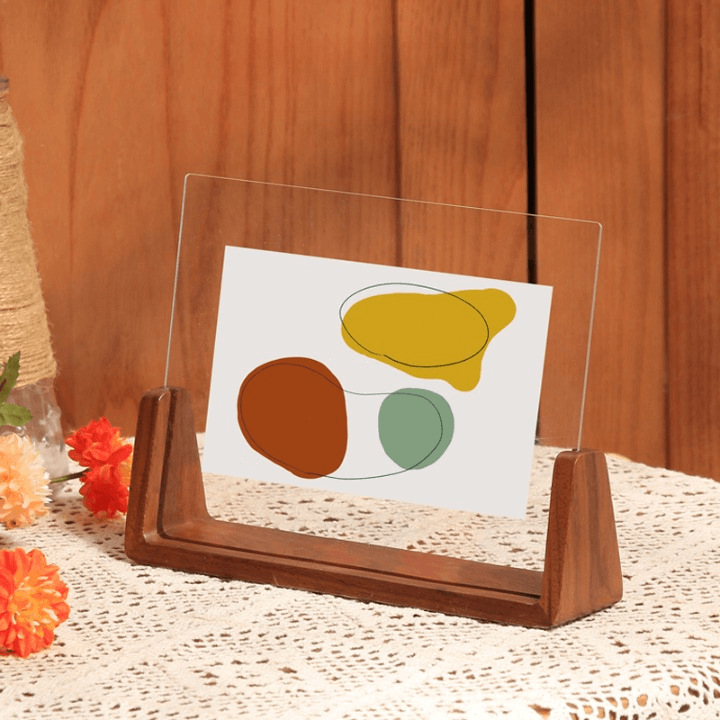 Cadre photo design horizontal en bois
