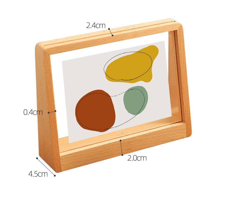 Cadre photo design horizontal en bois