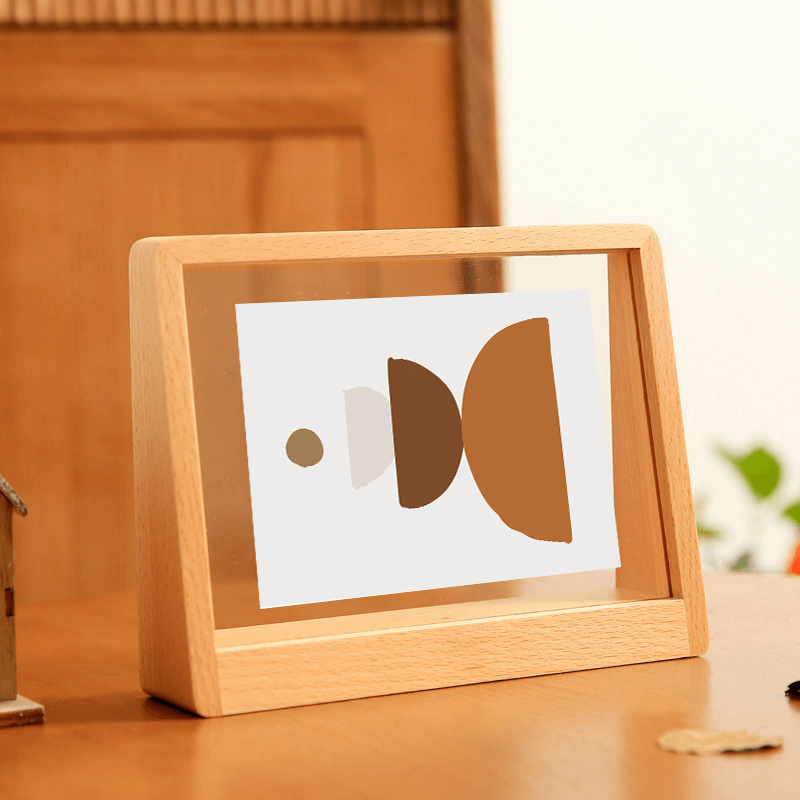 Cadre photo design horizontal en bois