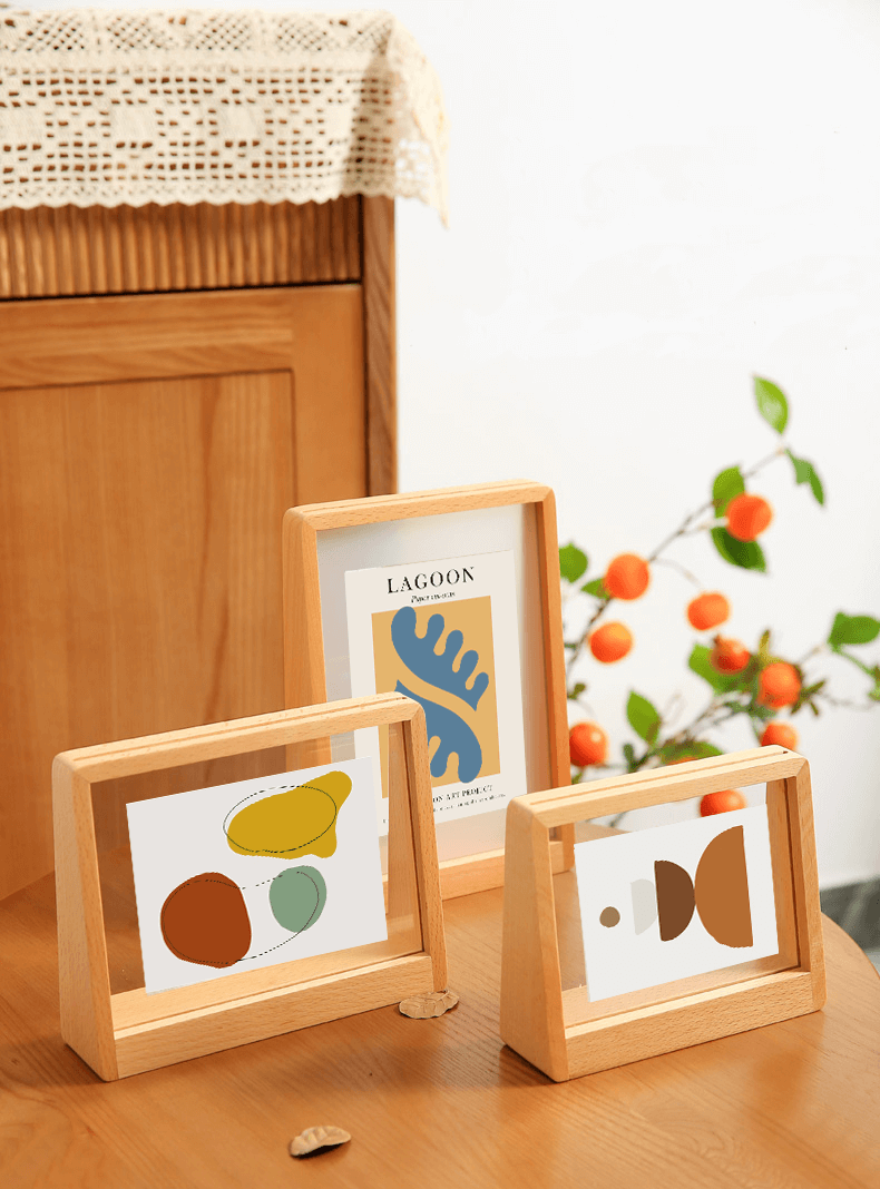 Cadre photo design horizontal en bois