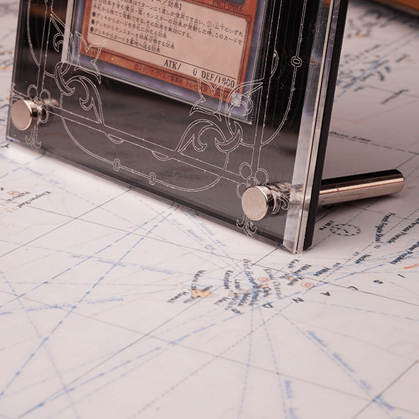 Cadre acrylique pour présentoir de cartes avec fond