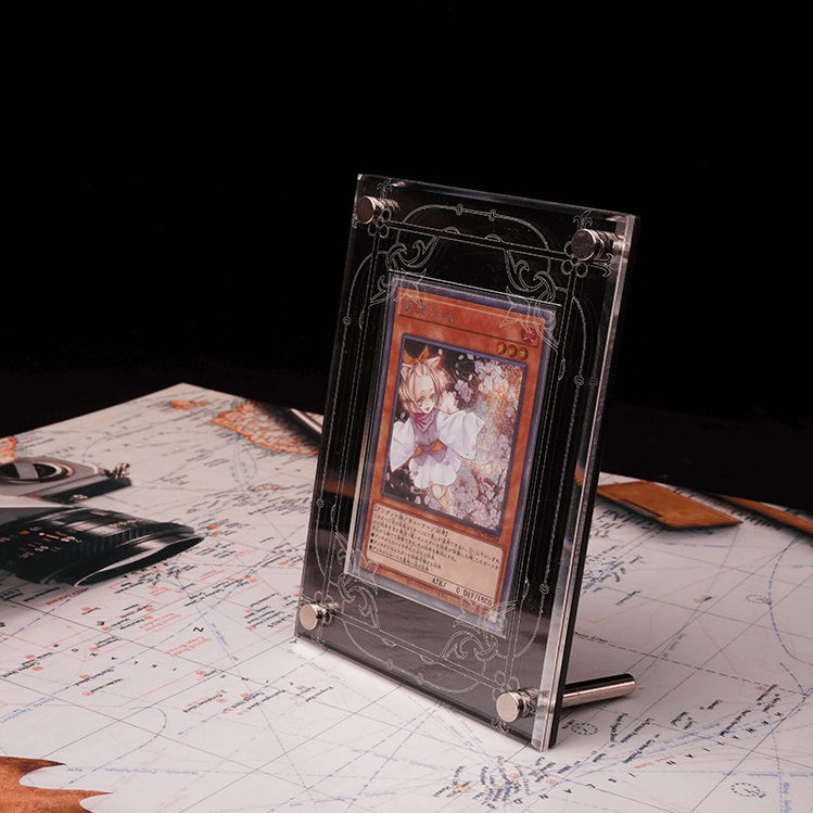 Cadre acrylique pour présentoir de cartes avec fond