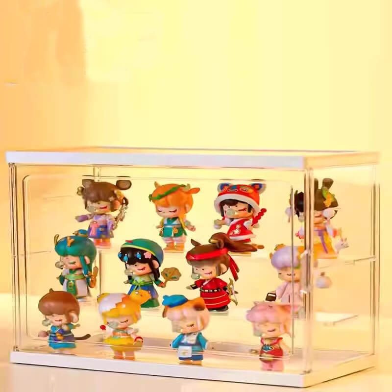 Vitrine avec séparateurs et portes