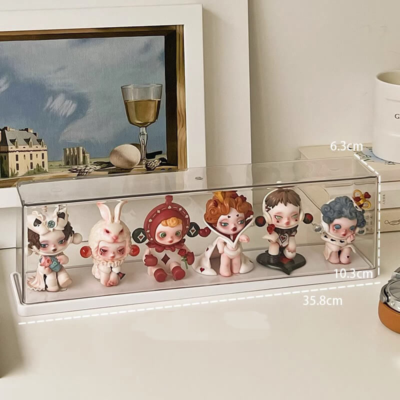Boîte de présentation transparente à gradins