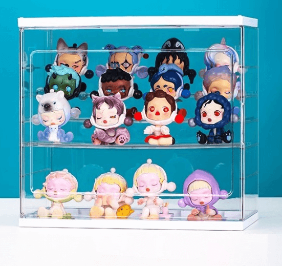 Vitrine avec séparateurs et portes