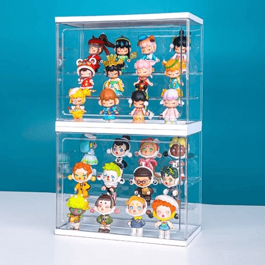 Vitrine avec séparateurs et portes