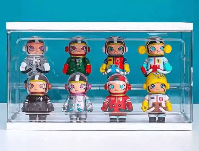 Vitrine avec séparateurs et portes