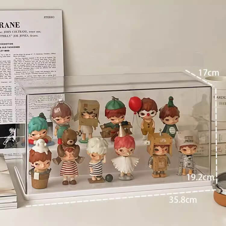Boîte de présentation transparente à gradins