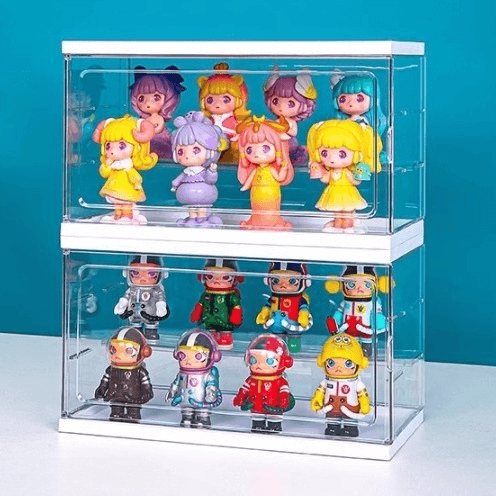 Vitrine avec séparateurs et portes