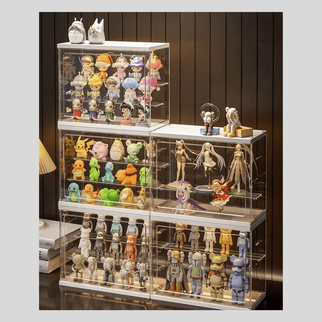 Vitrine avec séparateurs et portes