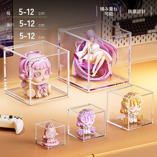 開閉扉付きアクリルキューブケース