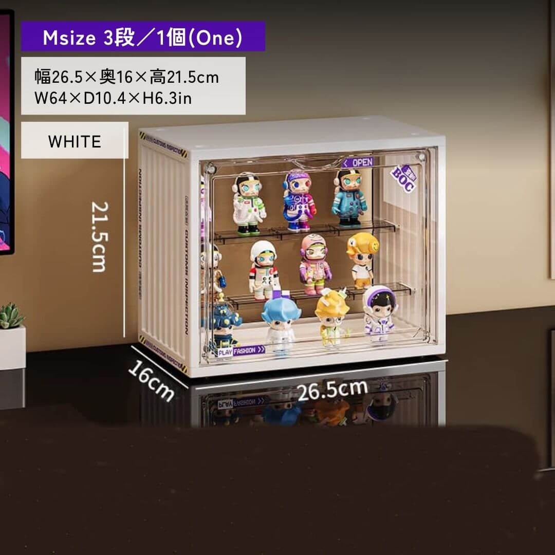 Large capacity acrylic figure case with lid
