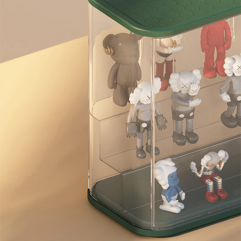 開閉扉付きビビットカラーミニフィギュアケース［壁掛け・立てかけ兼用］