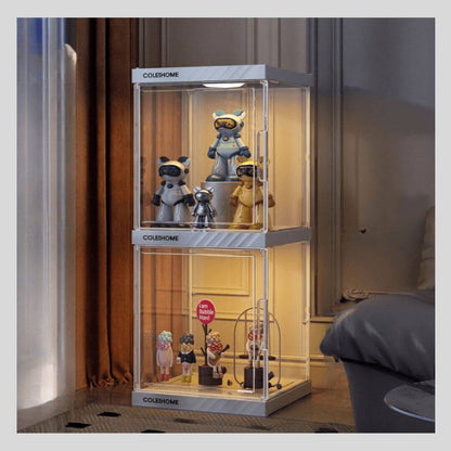 Large figure display box with remote control lighting