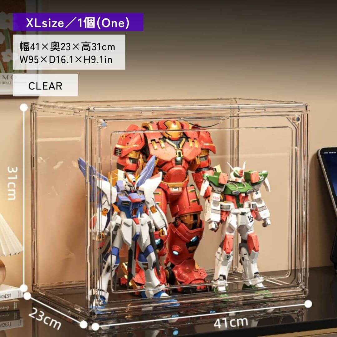 Large capacity acrylic figure case with lid